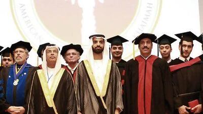 Mohammed bin Saud attends the graduation ceremony.WAM