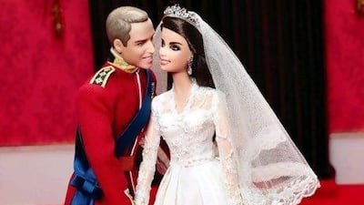 The Barbie dolls of the Duke and Duchess of Cambridge on their wedding day will retail for £99.99.