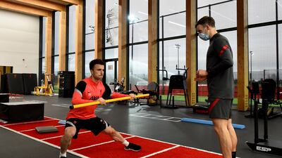 Diogo Jota in training. Getty