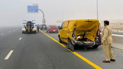 Dubai Police said said drivers failing to keep a safe distance contributed to the large number of vehicles involved in the accident.