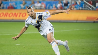 Zlatan Ibrahimovic scored three goals in LA Galaxy's 7-2 win over Sporting Kansas City. Reuters