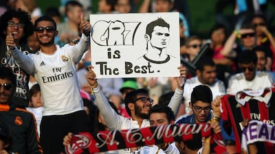 Fans started to pack The Sevens Stadium in Dubai nearly three hours before kick-off on Tuesday. Ali Haider / EPA