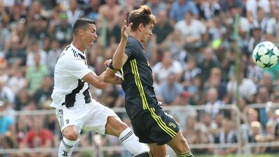 Ronaldo challenges for the ball. Getty Images