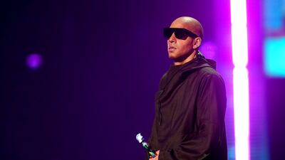 Casisdead on stage after winning the Best Hip Hop/ Grime / Rap Act award. PA