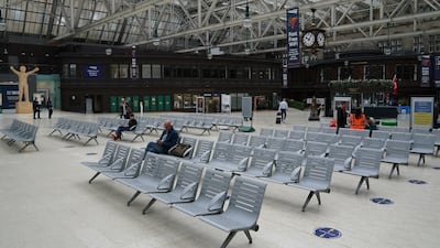 A quiet Glasgow Central station in Scotland. PA