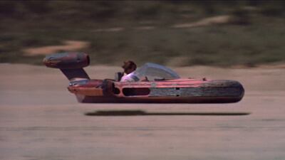 Luke Skywalker's X-34 Landspeeder in 'Star Wars'