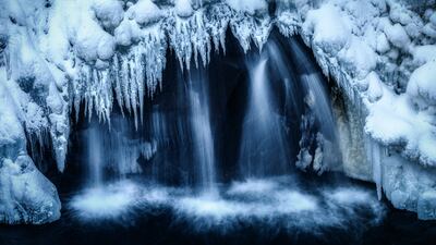 Bronze medal, Planet Earth's Landscapes and Environments: ice falls, Gifu Prefecture, Japan, by Rie Asada, Japan.