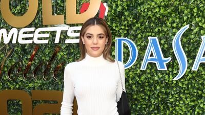 Sistine Stallone attends the 7th Annual Gold Meets Golden event at Virginia Robinson Gardens and Estate in Los Angeles on January 4, 2020. AFP