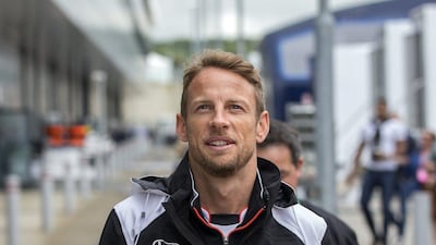 British Formula One driver Jenson Button of McLaren walks in the paddock ahead of the 2016 Formula One British Grand Prix at Silverstone race track, in Silverstone, Britain, 10 July 2016. Valdrin Xhemaj / EPA