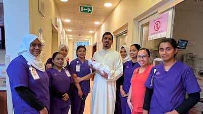 RAK Hospital in Ras Al Khaimah welcomed the first baby of this year, a girl named Shamma, born at 6:28am. She is the first child of proud Emirati parents, Mr Hussein Alshahabi and his wife, and weighed 3.4kg at birth. The delivery was attended by Dr Lalitha Kamini, specialist in obstetrics and gynaecology.