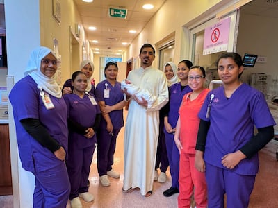 RAK Hospital welcomes the first baby of 2026, a girl named Shamma, born at 6.28am