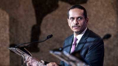 Qatar's Sheikh Mohammed bin Abdulrahman Al Thani said work was under way to convince the Taliban 'not to undo' the progress made in Afghanistan in the past two decades. EPA