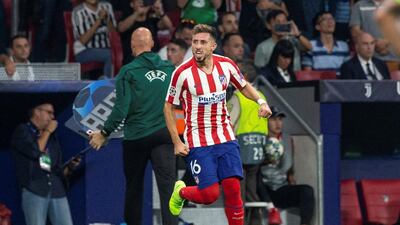 Atletico midfielder Hector Herrera celebrates. EPA