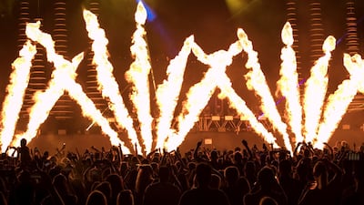 Thousands turned out for the Calvin Harris concert at the du Arena. Reem Mohammed / The National