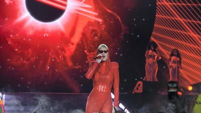 Abu Dhabi, United Arab Emirates - Katy Perry, US pop star rings in the New Year at the Du Arena, Yas Island on December 31, 2017. (Khushnum Bhandari/ The National)