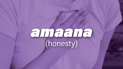Amaana is Arabic for 'honesty'