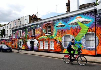The facade of Chelsea Arts Club is daubed in a mural by street artist Morganico. Alamy