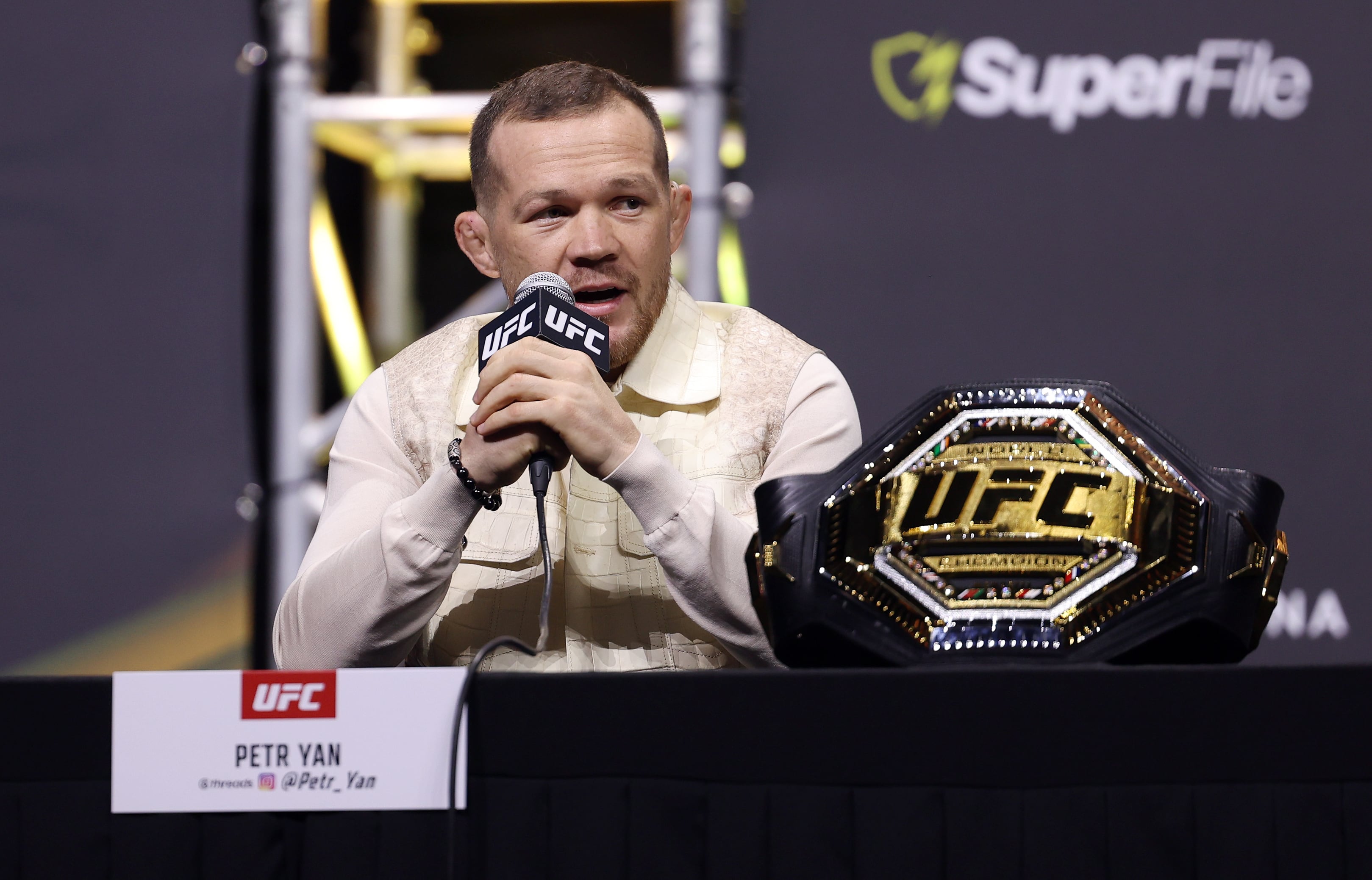 UFC bantamweight champion Petr Yan can expect plenty of support on Saturday. Chris Whiteoak / The National