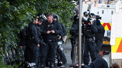 Police blocked the road to the hotel. AFP