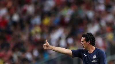 Arsenal's manager Unai Emery has every reason to be positive going into his first season of management in the Premier League. AP Photo