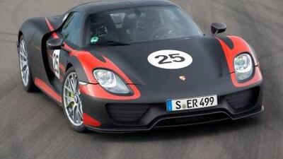 The Porsche 918 Spyder boasts twin electric motors. Courtesy Porsche