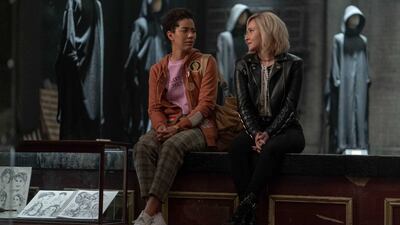 Hayden Panettiere as Kirby Reed, left, and Jasmin Savoy Brown as Mindy Meeks-Martin