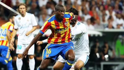 Valencia's Geoffrey Kondogbia was a key part of Valencia's surprise 2-2 draw at Real Madrid last Sunday. JJ Guillen / EPA