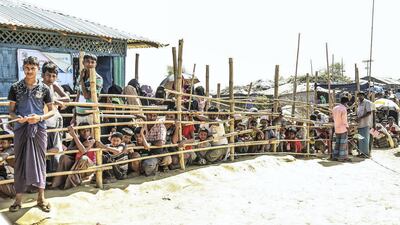 Displaced Rohingya at the Kutupalong refugee camp in Ukhia. Courtesy: Big Heart Foundation