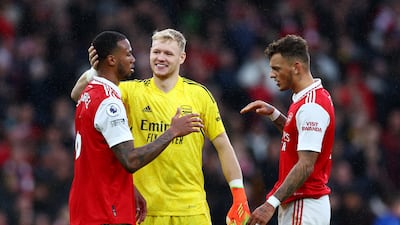ARSENAL RATINGS: Aaron Ramsdale - 6, Didn’t have much to do but dealt with anything that came his way comfortably. Reuters