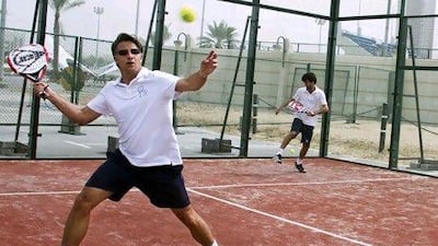 Mikel Audicana, a business development manager for Masdar City, is working hard to promote the sport of padel.