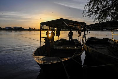 Residents of Tuti Island in Sudan, close to where the White Nile and Blue Nile merge. AFP