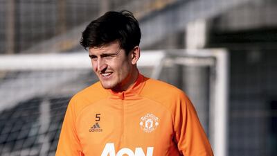 Harry Maguire of Manchester United in training. Getty