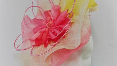 A hat from Designs by Christiane. Courtesy BurJuman