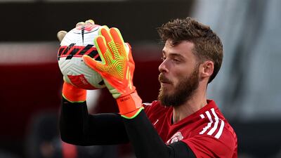 United goalkeeper David de Gea during training in Bangkok. Reuters