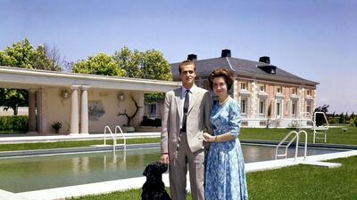 A file picture taken in May 1962 shows then Prince Juan Carlos of Spain and his wife, Princess Sofia of Greece, posing in Athens shortly after their wedding. AFP Photo