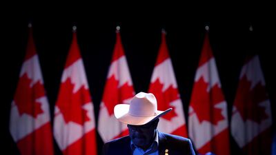 A supporter is seen at the Conservative leader Andrew Scheer's campaign headquarters during the federal election in Regina, Saskatchewan, Canada. Reuters