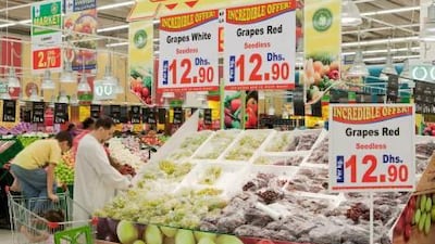 A poll of 160 women in the Emirates, conducted by Visa over the summer, found that almost all noticed big increases in the cost of groceries. Pawan Singh / The National