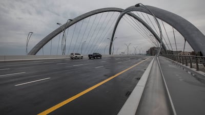 Bridges such as Infinity Bride that opened in 2022 have improved connectivity across Dubai Creek while new roads have improved access across the city and to other emirates. Ruel Pableo / The National