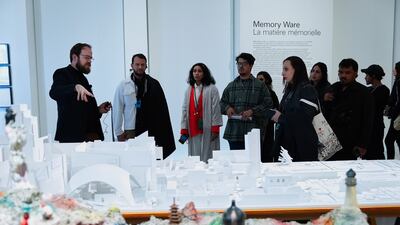 Each of the programmes in the Art Bridges initiative is designed to reflect upon specific geographical and cultural contexts. Photographed is an exhibition tour that took place in Paris as part of the 2024 programme. Photo: Visual Arts Commission