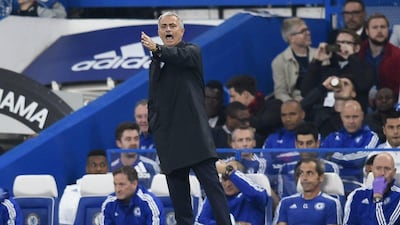 Chelsea manager Jose Mourinho shown during their Premier League loss to Southampton on Saturday. Dylan Martinez / Reuters / October 3, 2015
