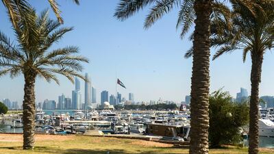 The flagpole at the Heritage Village in Abu Dhabi at half mast for Commemoration Day on Thursday, November 30, 2017. Khushnum Bhandari / The National