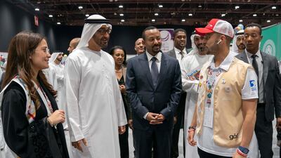 Sheikh Mohamed bin Zayed and Mr Ahmed tour the Special Olympics World Games Abu Dhabi 2019.