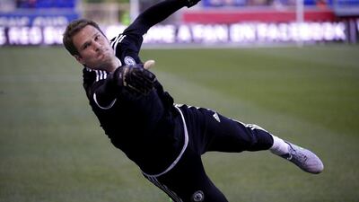 Chelsea goalkeeper Asmir Begovic shown on Wednesday during his team's pre-season match against New York Red Bulls in New Jersey. Peter Foley / EPA