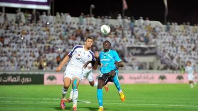 Al Ain, in white, stretched their lead in the Pro League to nine points after their victory over Baniyas.