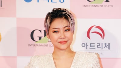 epa08462468 South Korean singer Cheetah arrives for the 56th Daejong Film Awards ceremony at the Grand Walkerhill Hotel in Seoul, South Korea, 03 June 2020. The event, a major South Korean film awards ceremony also known as the Grand Bell Awards, is held amid precautionary measures due to the ongoing pandemic of the COVID-19 disease caused by the SARS-CoV-2 coronavirus. EPA/KIM HEE-CHUL