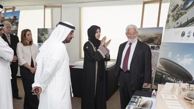 Reem Al Hashimy, Minister of State for International Cooperation and director general of Expo 2020 Dubai, with guests. Courtesy Expo 2020