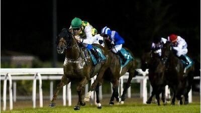 Shadiyda wins at the Sheikh Mansour bin Zayed Global Arabian Flat Racing Festival.