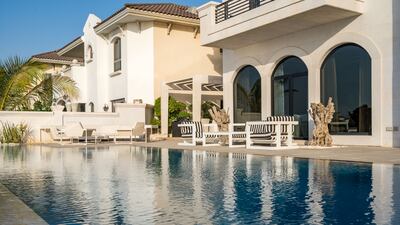 The pool overlooks the beach and is a good size.