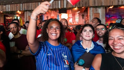 French fans in Dubai were delighted with the result.