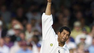 Sachin Tendulkar of India in action at Lord's in 2002.